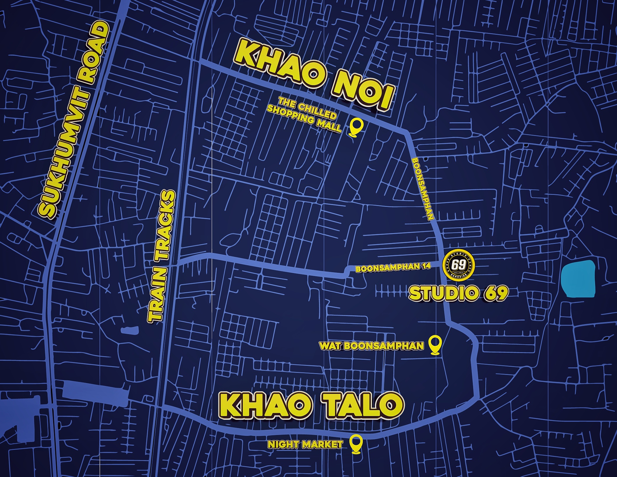 Studio 69 Location Map